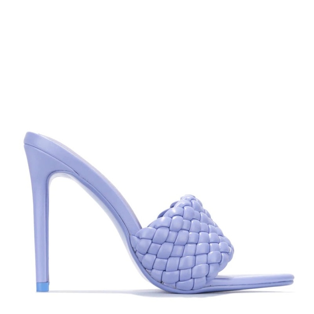 Braided Open Toe Mule Heels